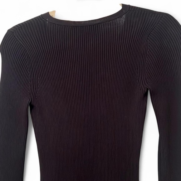 Laundry by Shelli Segal Black Ribbed Knit Sweater Dress XS - Picture 8 of 12
